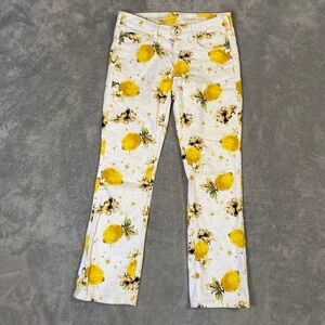 Anthropologie Pilcro and the Letterpress  high rise bootcut lemon jeans Size 25